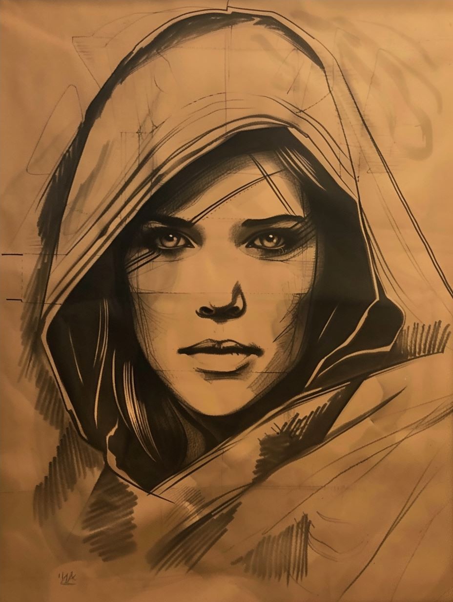 Futuristic Cybernetic Elegance Portrait - Image 4