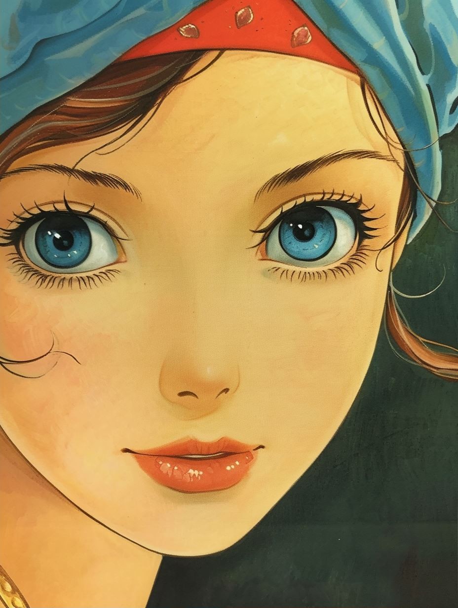 Ethereal Gaze in Watercolor - Image 2