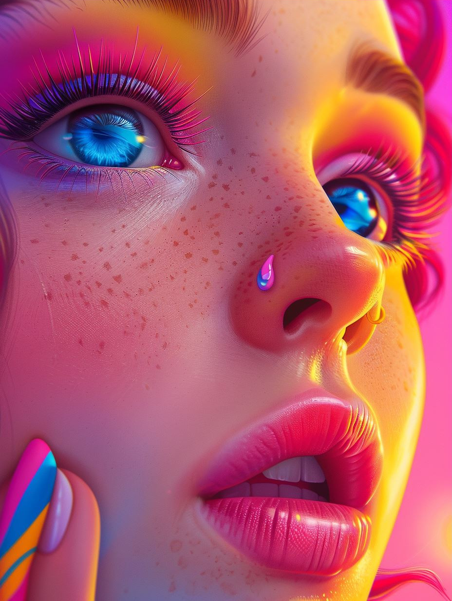 Neon Prism Portrait Glow - Image 3
