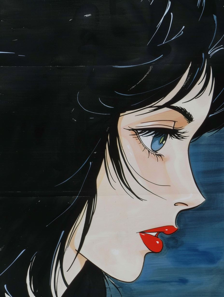 Elegant Vintage Anime Portraits - Image 3