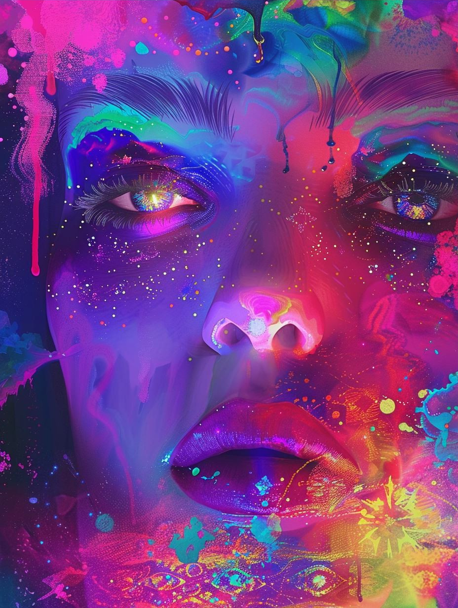 Neon Dreams in Liquid Color - Image 3