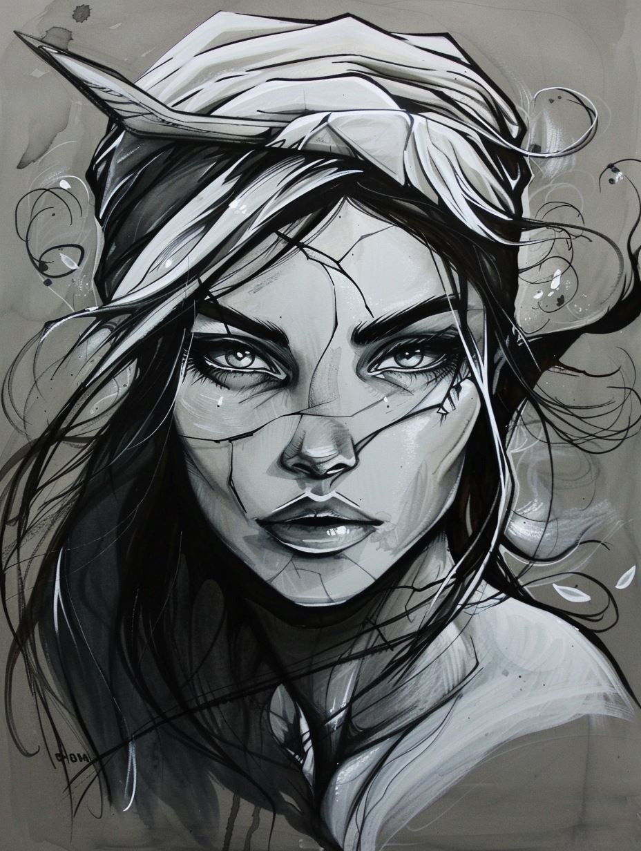 Fragmented Souls: Dark Surrealist Portraits - Image 3