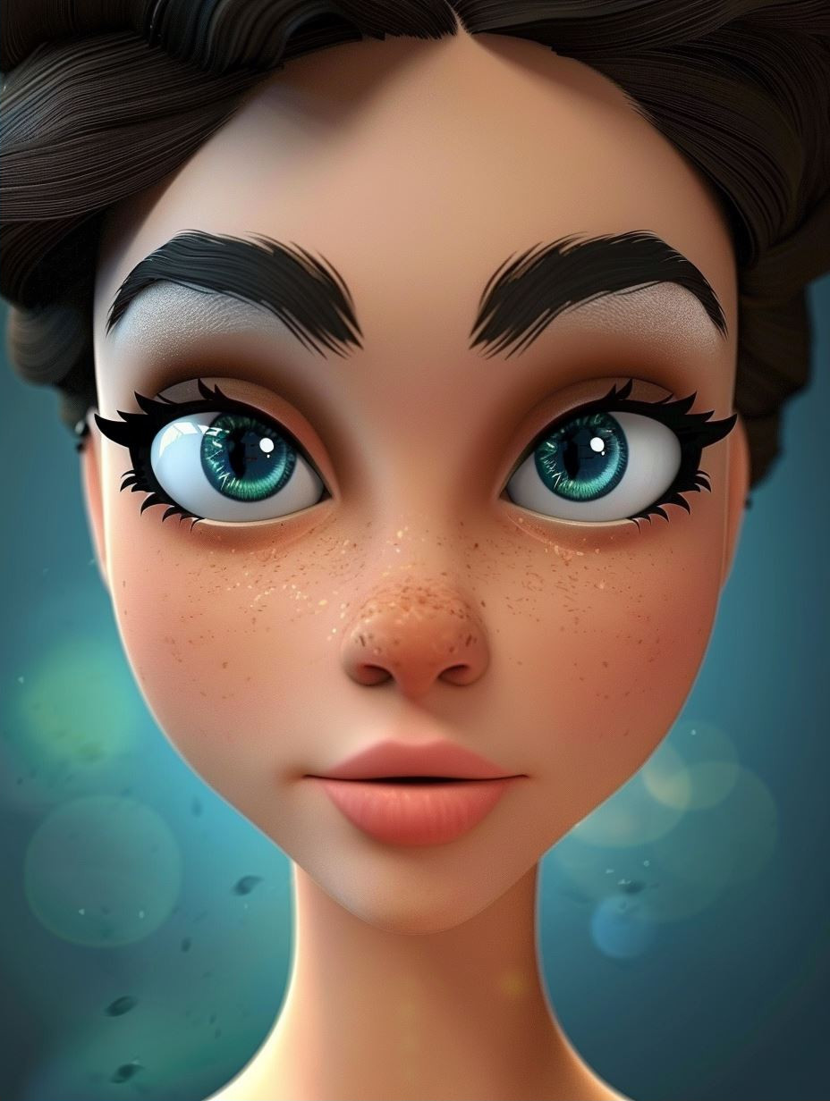 Digital Dreams: Four Stylized Female Portraits - Image 2