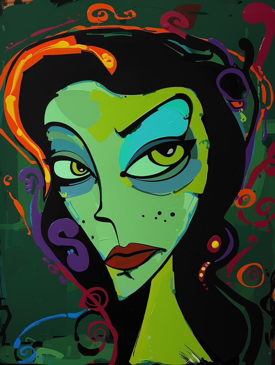 Neon Surrealist Female Portraits - Image 4