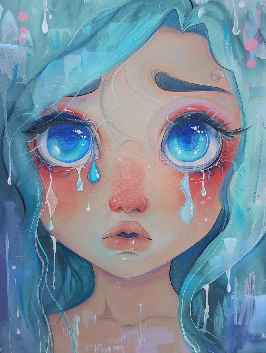 Ethereal Azure Gaze Portrait - Image 2