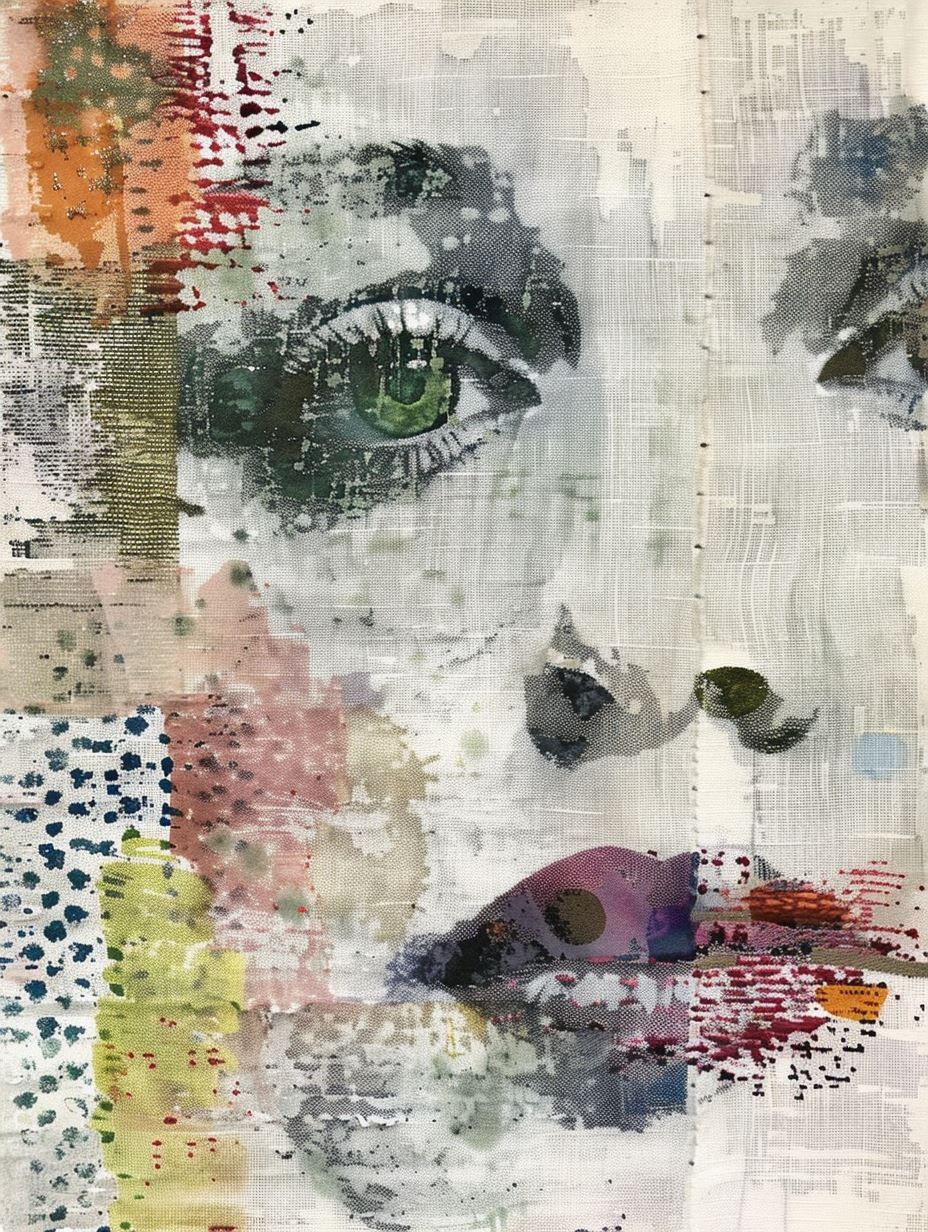 Fragmented Soul Mixed Media Portrait