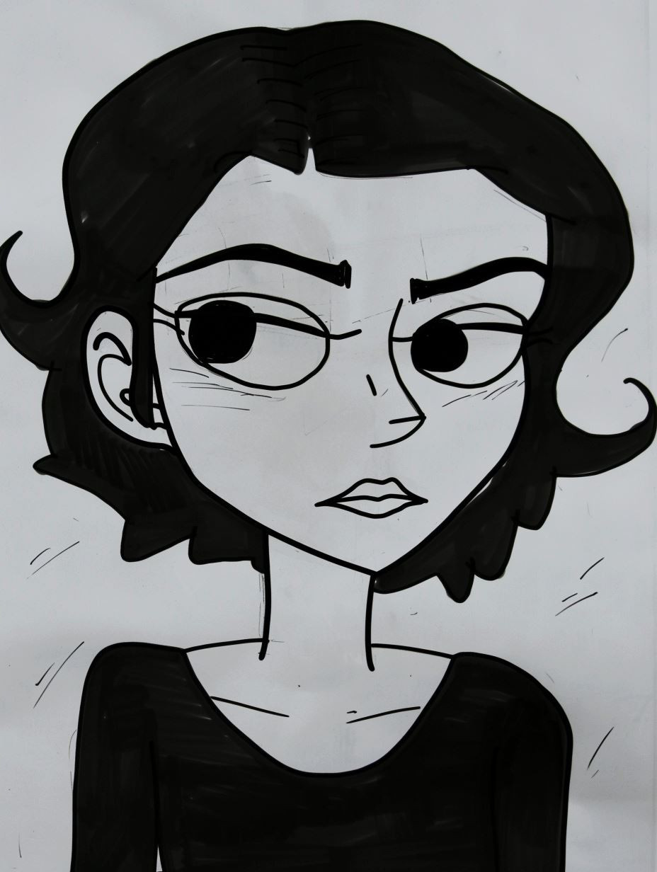 Ink and Shadow: Female Portrait Studies - Image 2