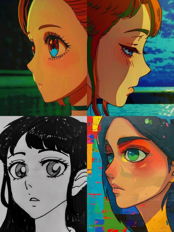 Cosmic Gaze Anime Portrait