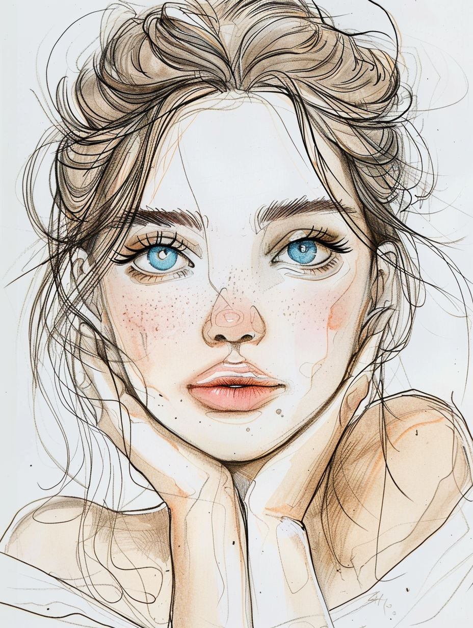 Ethereal Gazes: A Portrait Study - Image 1