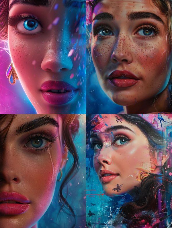 Ethereal Neon Portraiture Series