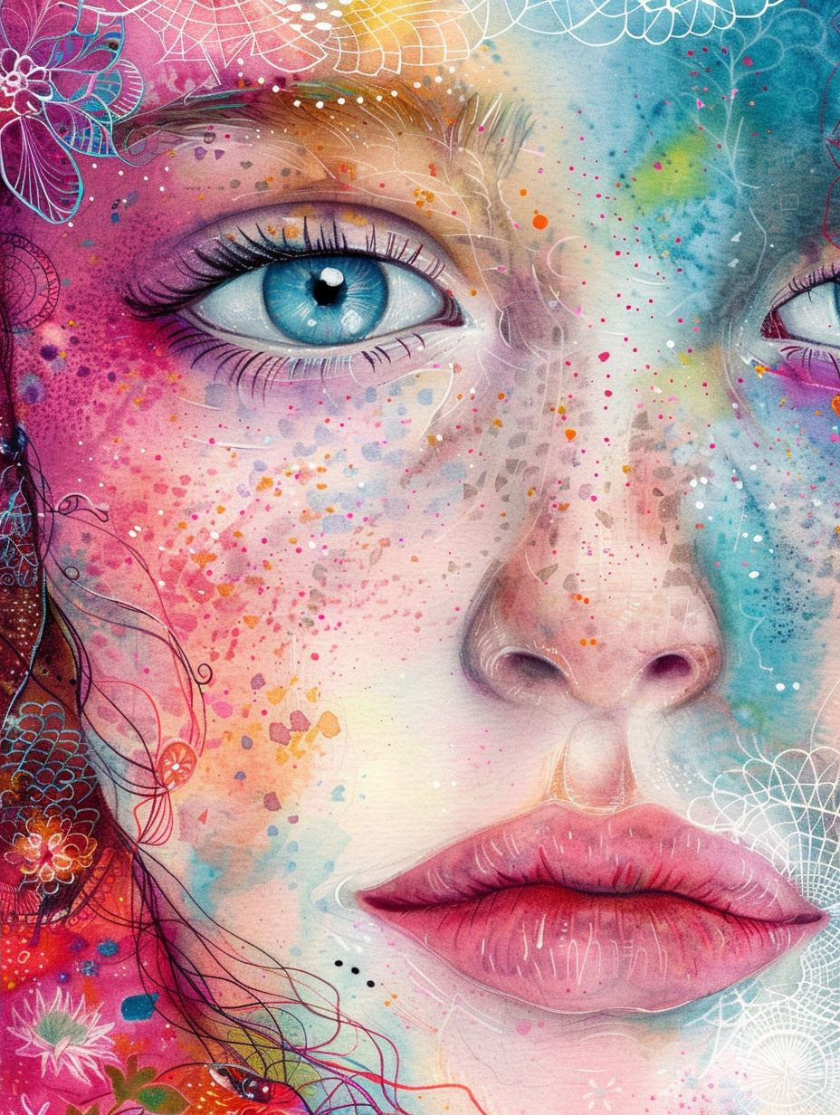 Prismatic Watercolor Dream Portrait - Image 2