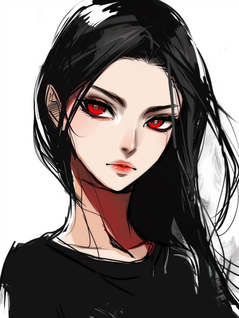 Melancholy Ink and Crimson Hue - Image 3