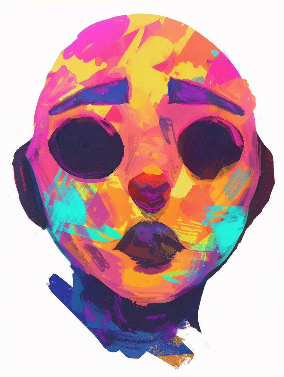 Vibrant Neon Expressionist Portraits - Image 3