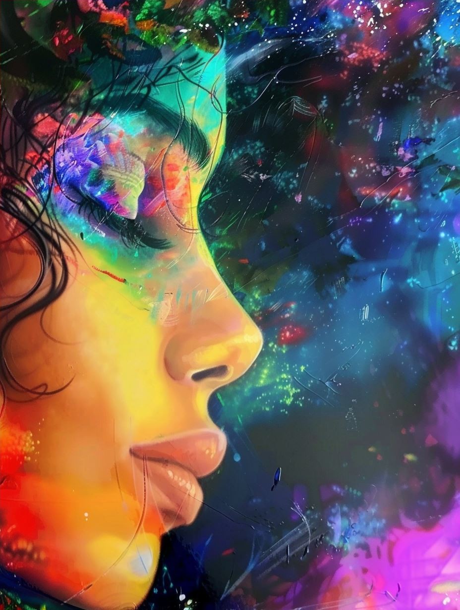 Prismatic Splash Portrait Art - Image 4