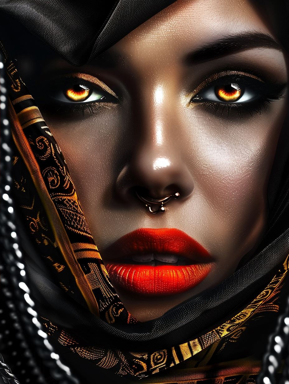 Crimson Lips Noir Elegance - Image 2