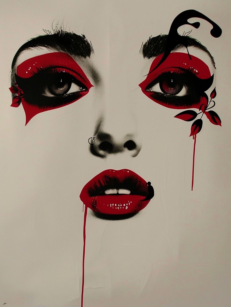 Crimson Visions: Surreal Gothic Portraits - Image 3