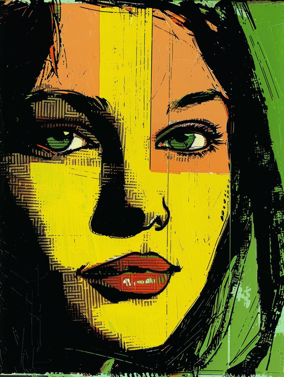 Neon Pop Art Portrait Grid - Image 2