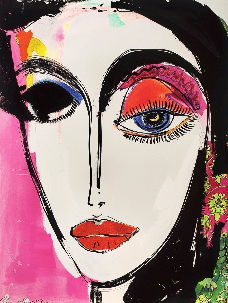 Vibrant Abstract Female Portraits - Image 3