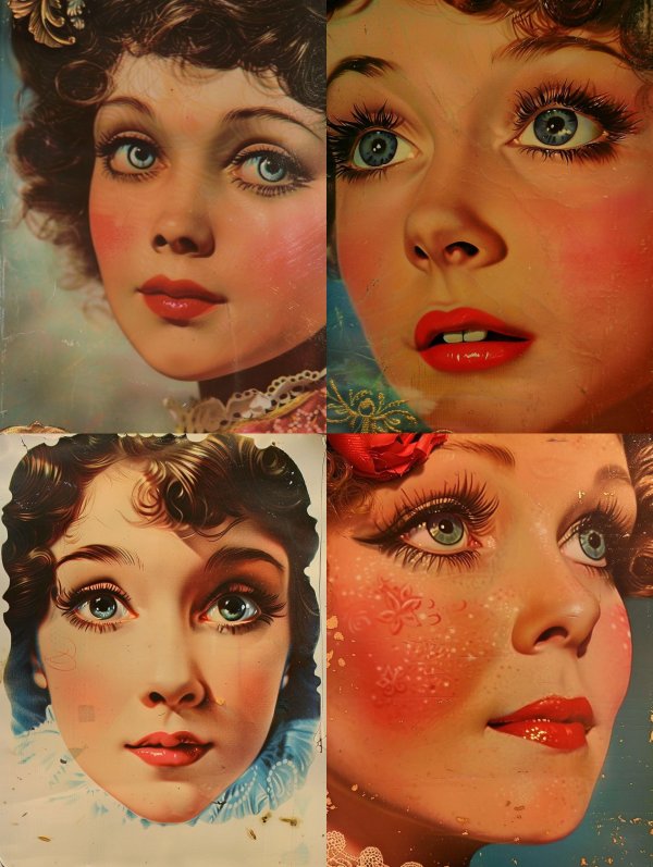 Vintage Porcelain Doll Portrait