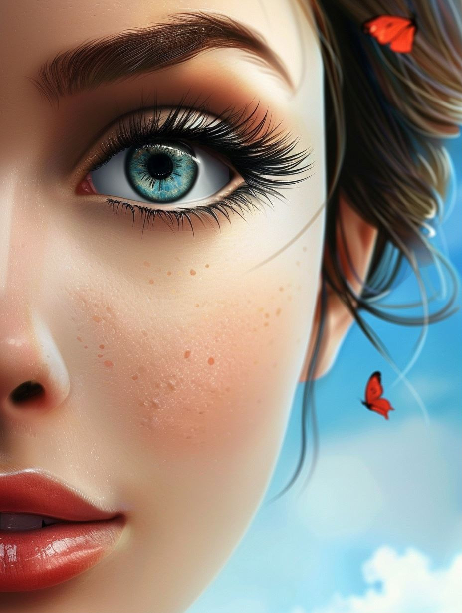 Ethereal Gaze: A Study of Beauty - Image 1