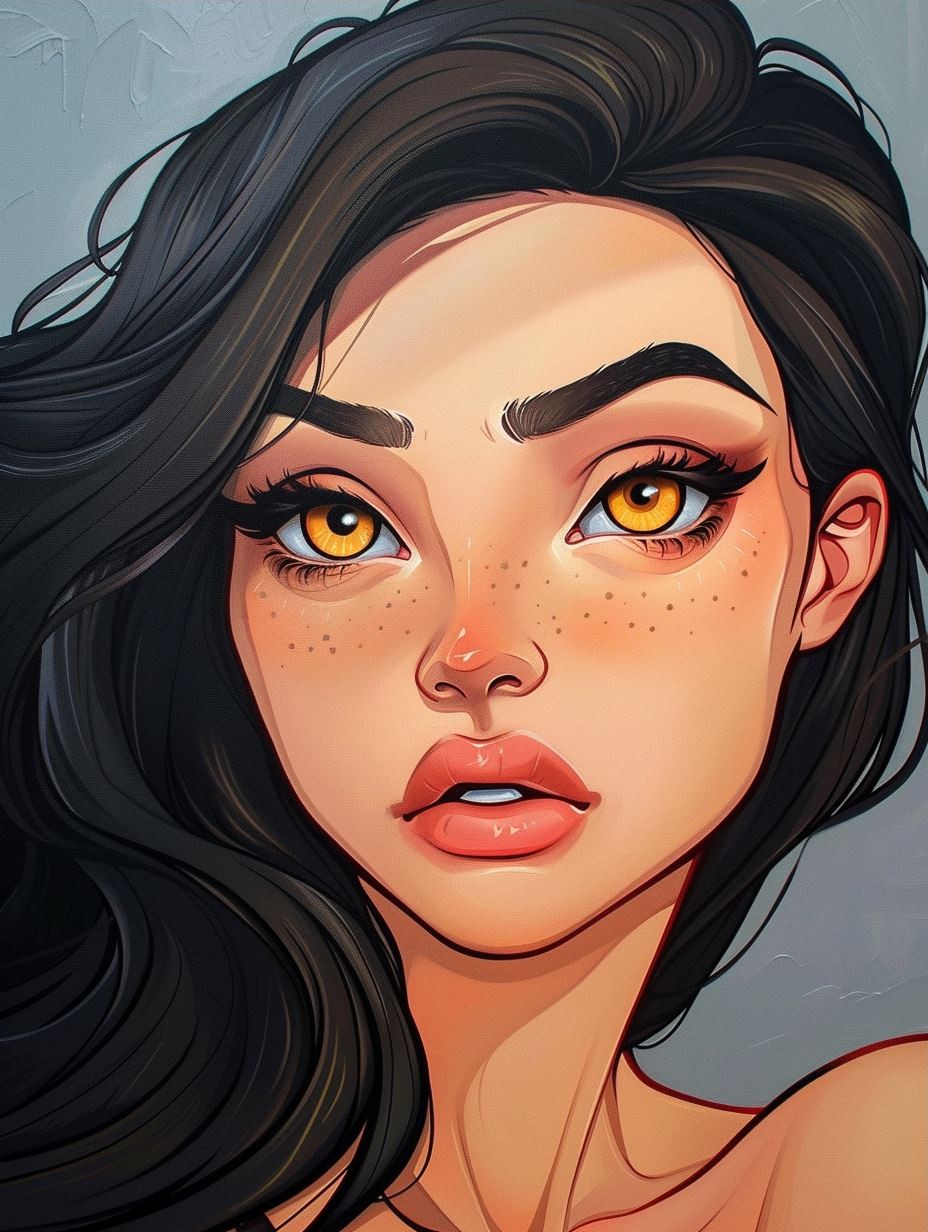Golden Gaze Stylized Portrait - Image 3