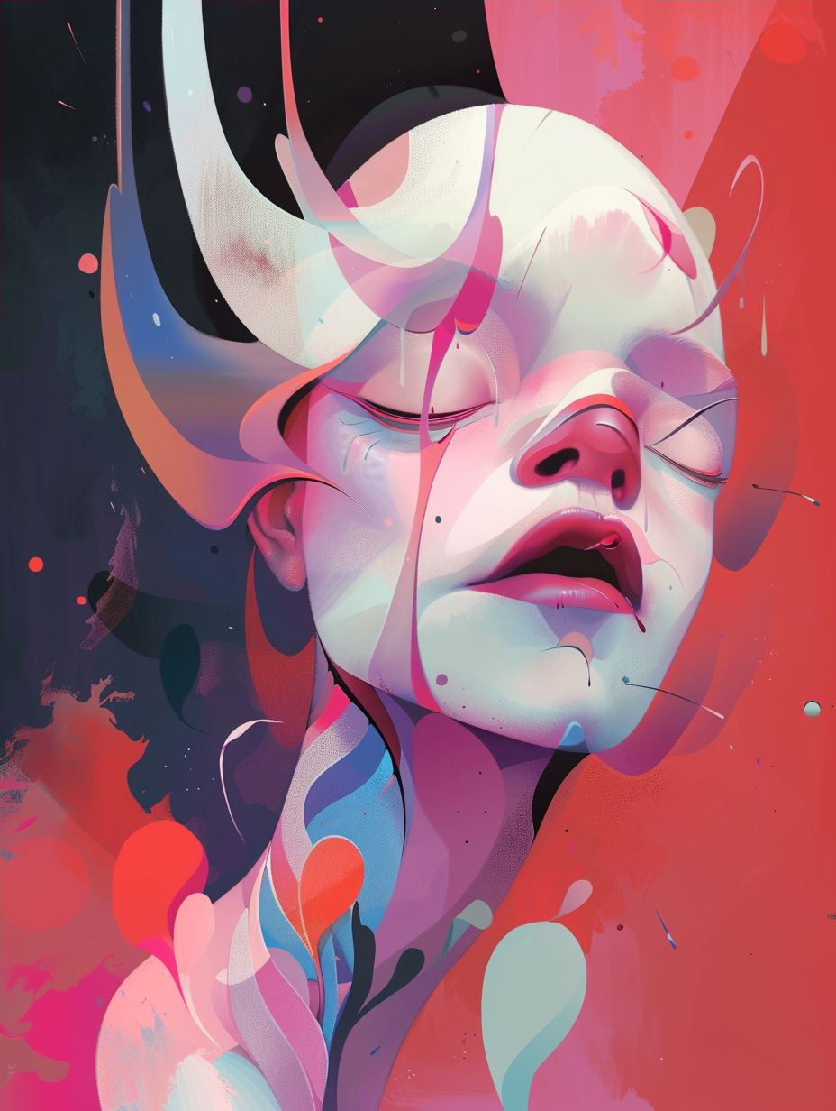 Surrealist Neon Dream Portraits - Image 4