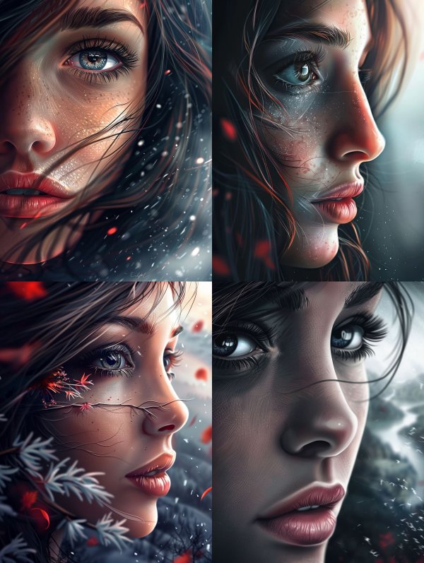 Ethereal Gaze: A Study in Digital Beauty