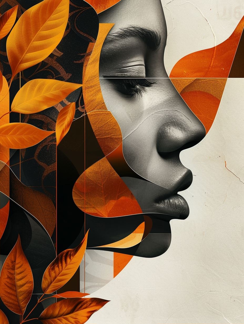 Amber Geometric Portrait Study - Image 2