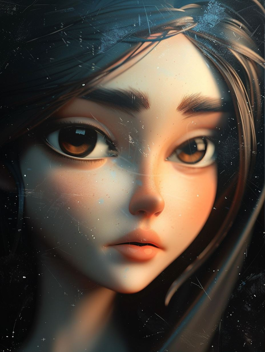 Ethereal Gaze in Stardust - Image 1