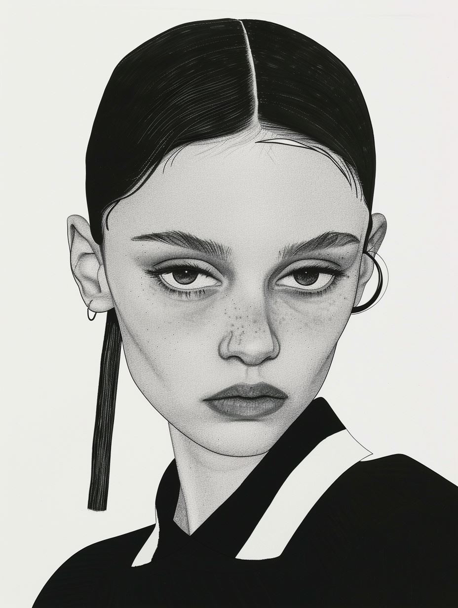 Monochrome High Fashion Portraiture - Image 4