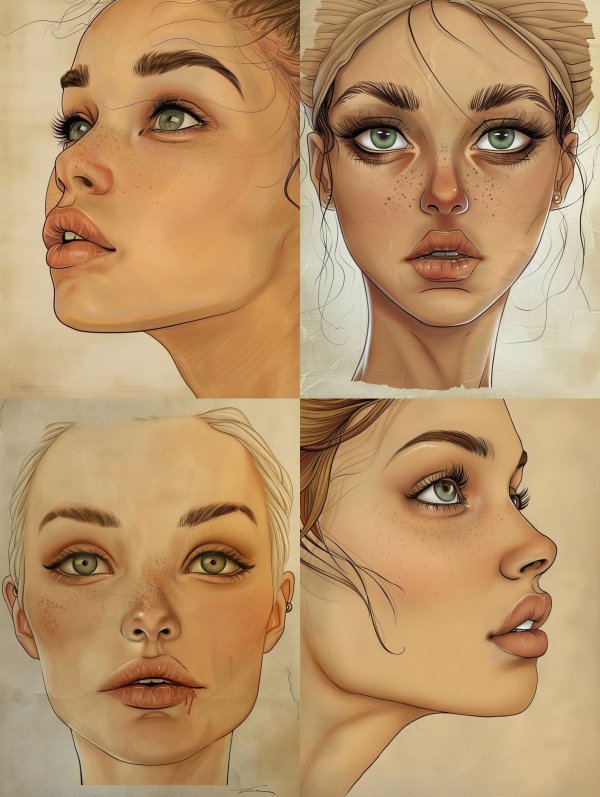 Ethereal Gaze: Digital Portrait Study
