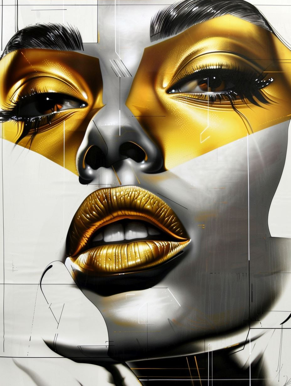 Futuristic Gold Cybernetic Portraits - Image 4