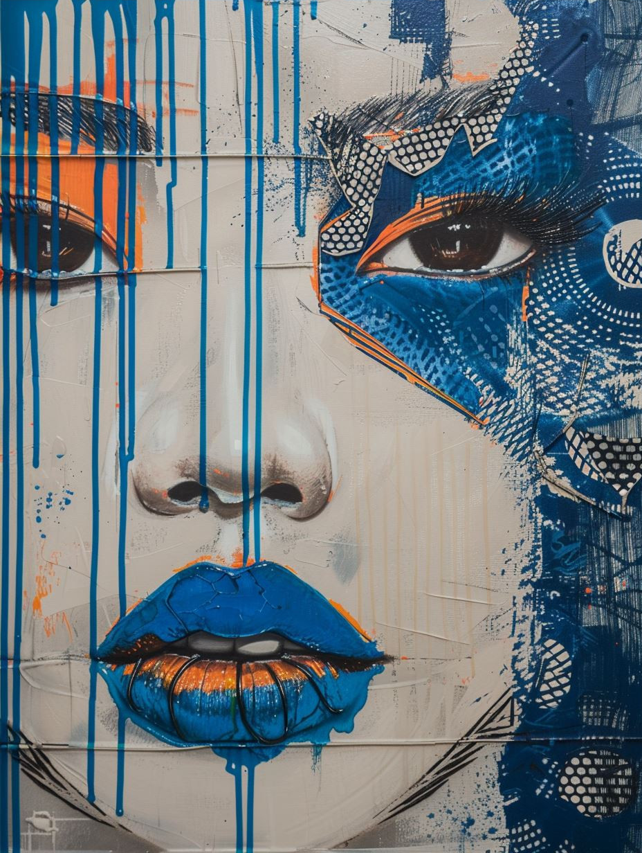 Azure Ethereal Porcelain Portrait - Image 3