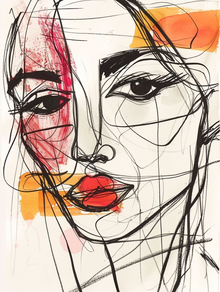 Abstract Continuous Line Portraits - Image 2