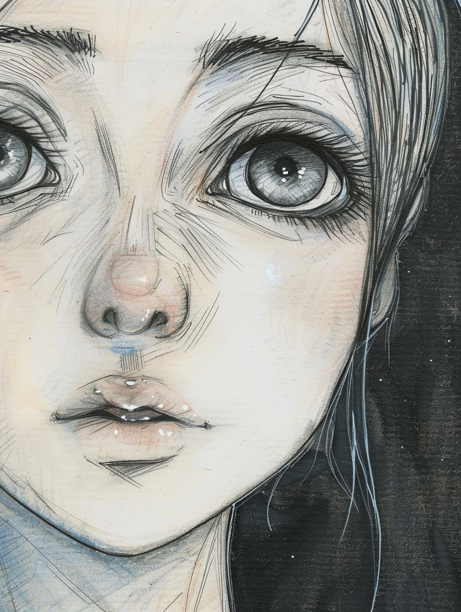 Ethereal Gaze Sketch Art - Image 4