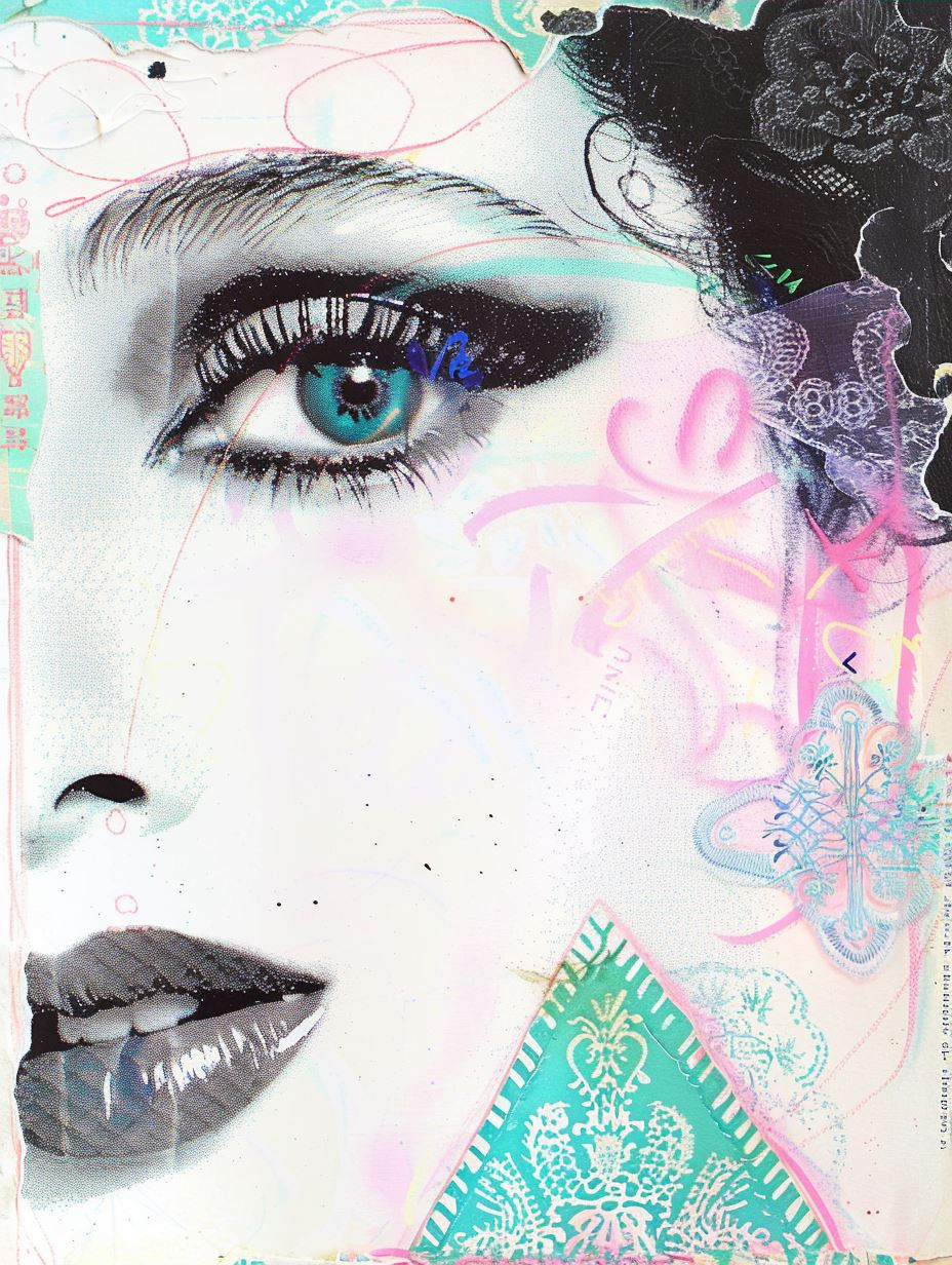 Neon Pastel Dream Portrait - Image 3