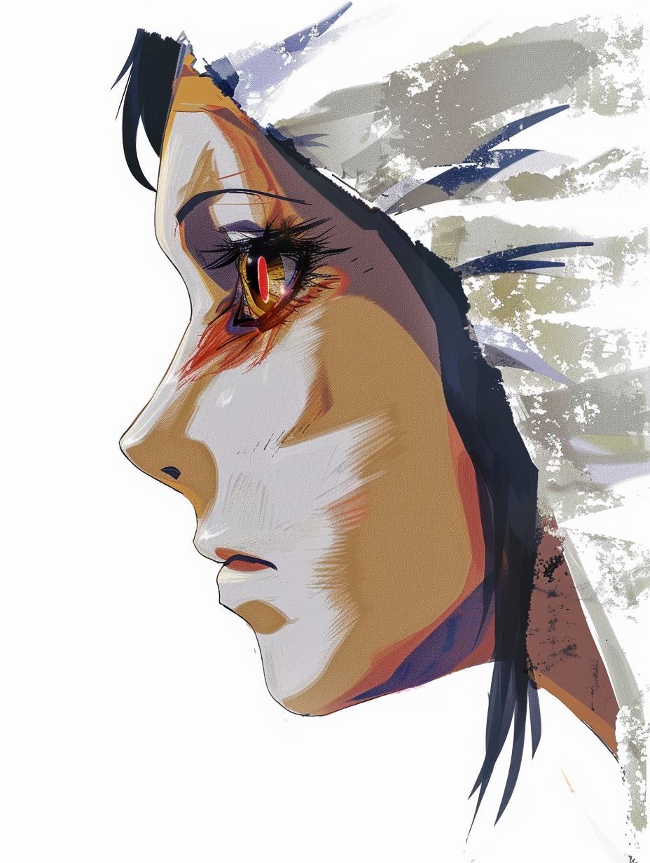 Abstract Digital Anime Portrait - Image 2