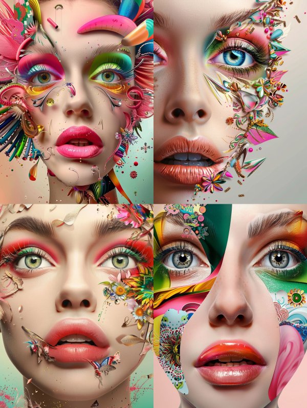 Surrealist Prism Portrait Art