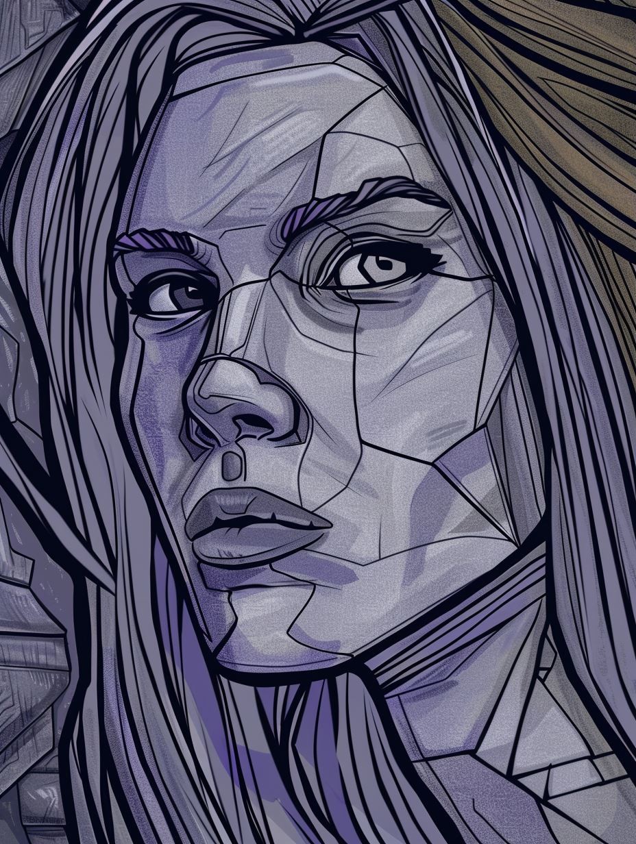 Fractured Glass Portrait Study - Image 3