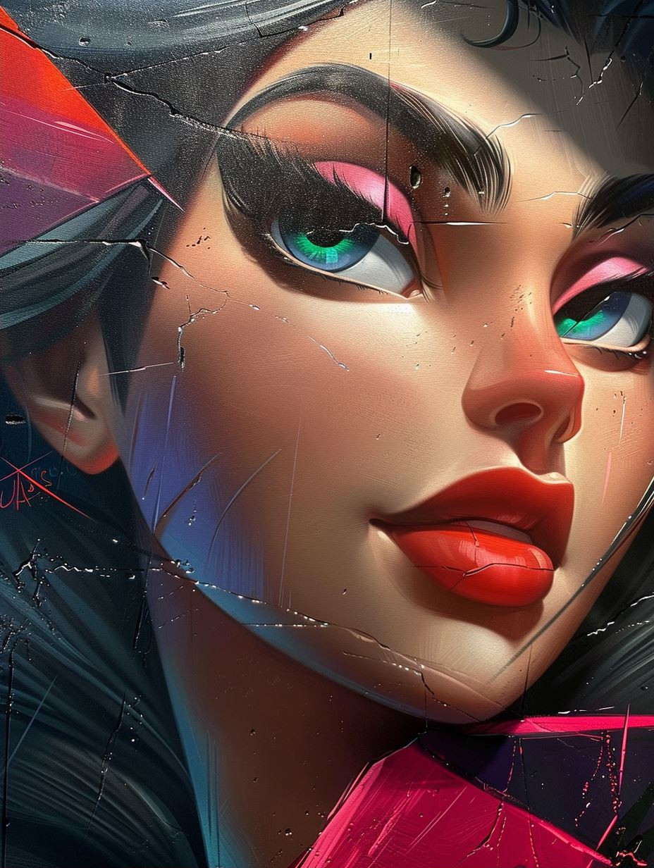 Neon Visions: Digital Beauty Portraits - Image 2