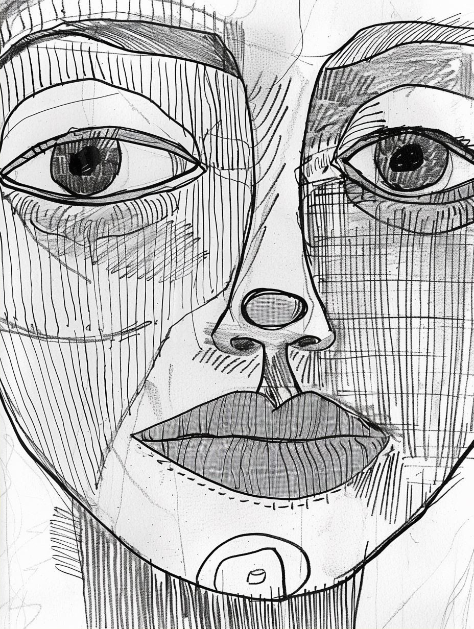 Fragmented Faces: A Study in Line - Image 2