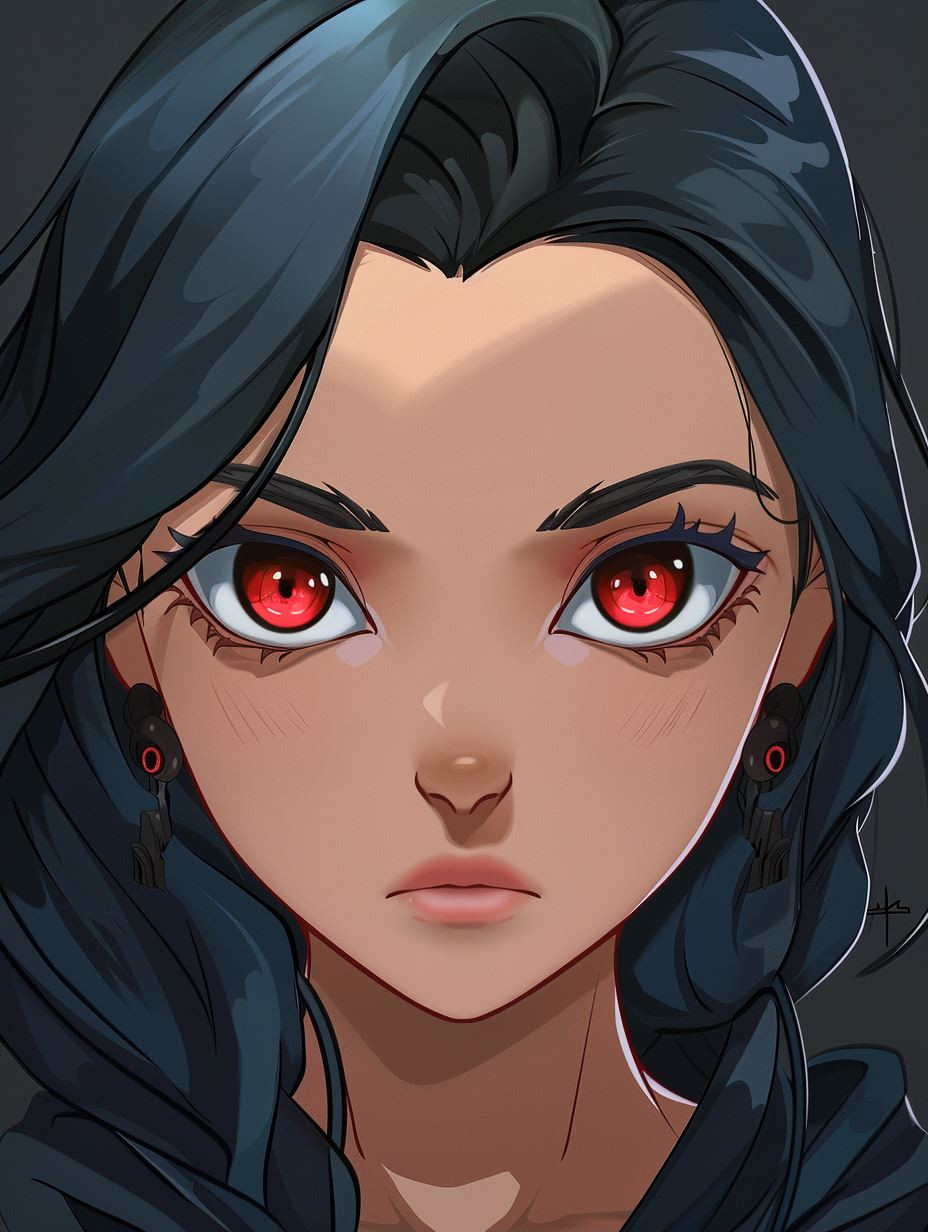 Crimson Gaze Cyberpunk - Image 1