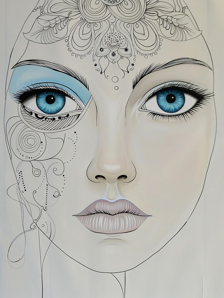 Ethereal Visions: A Study of Blue Eyes - Image 4
