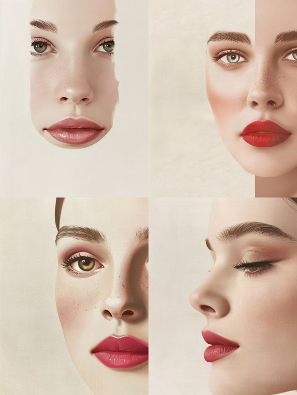 Artistic Beauty Portraits Collage