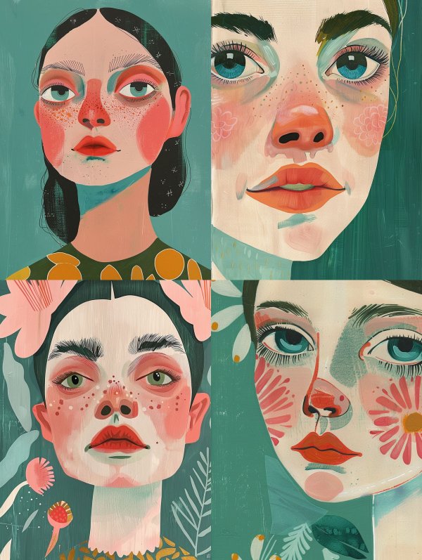 Modern Surrealist Female Portraits