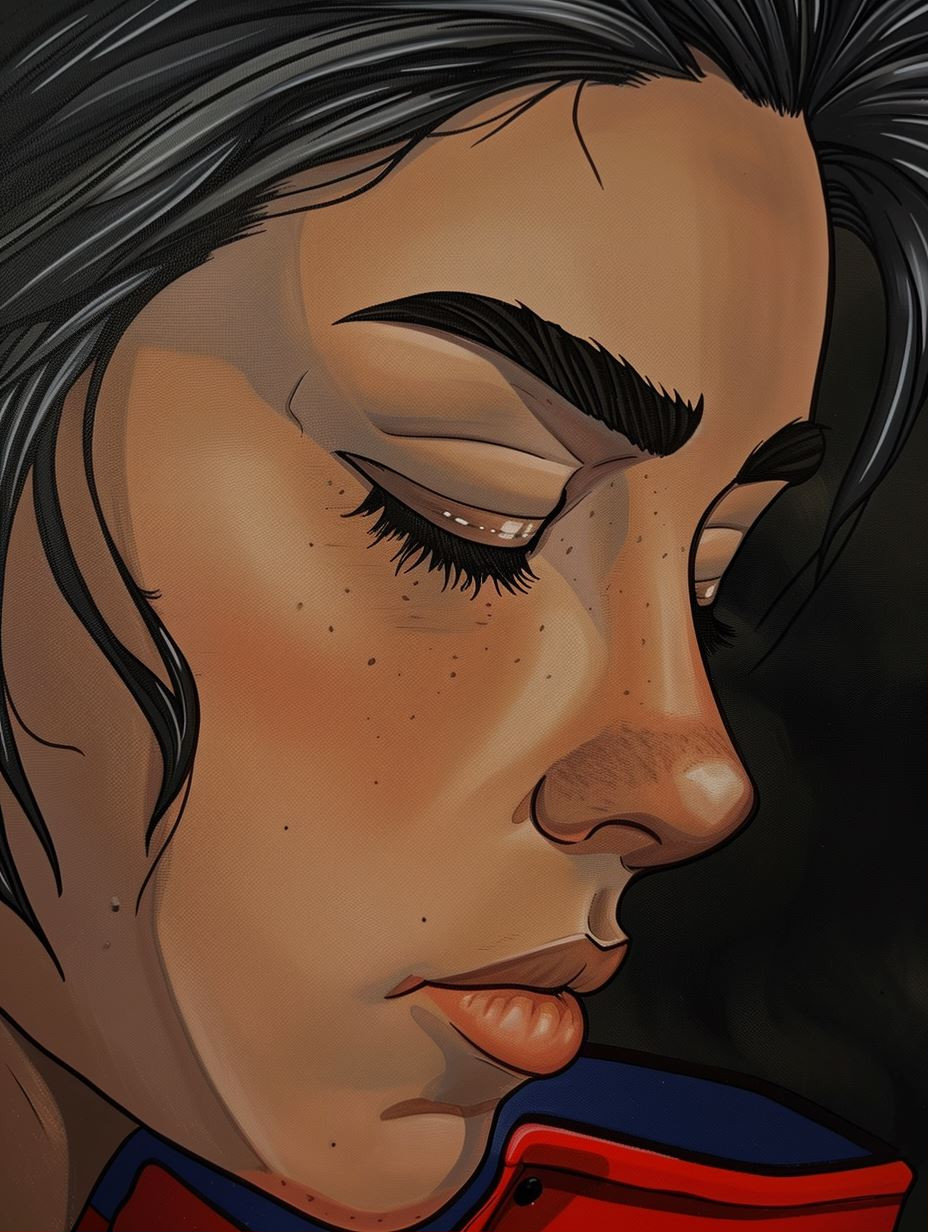 Melancholy Digital Portrait Study