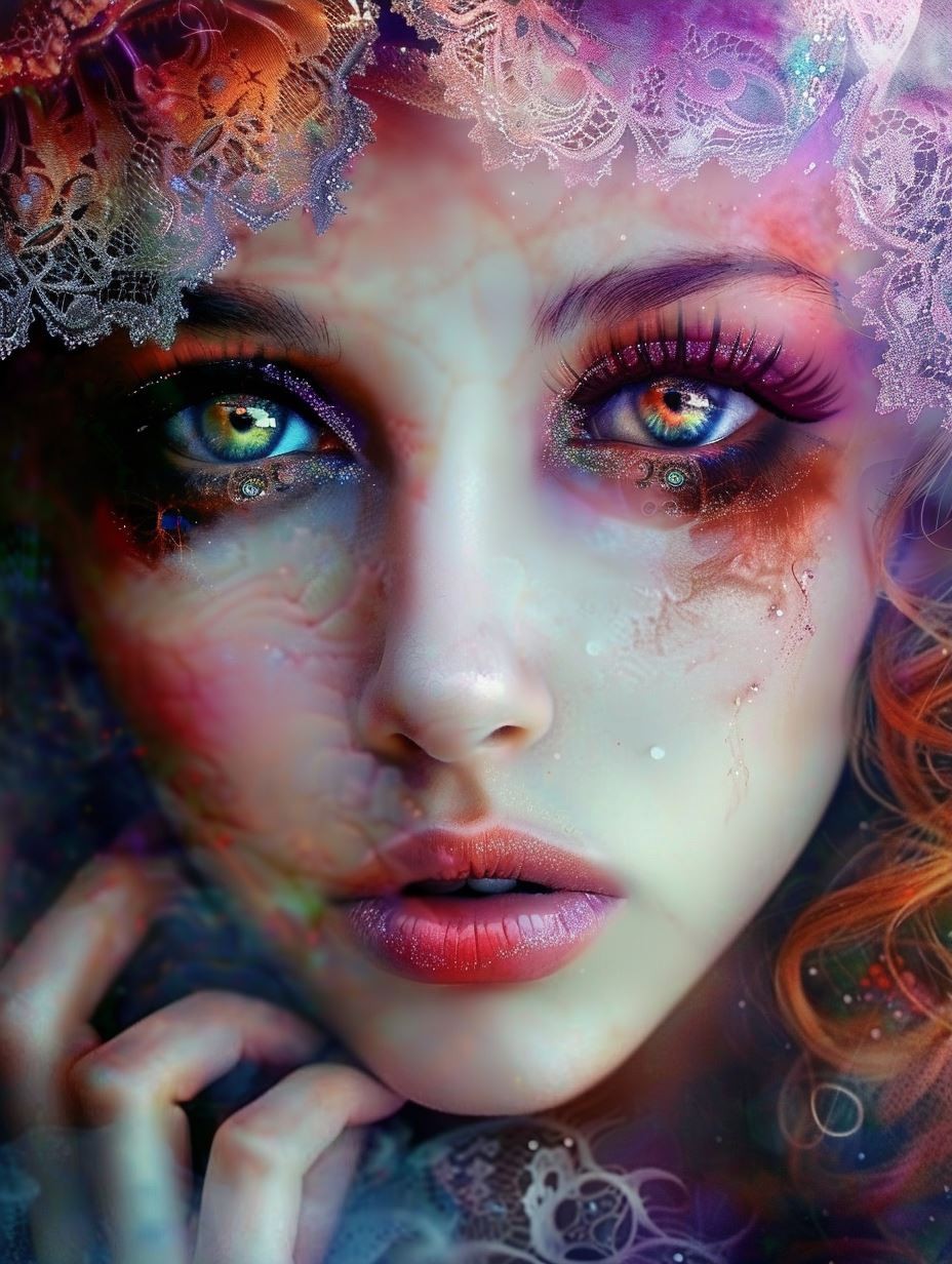 Celestial Glitter Ethereal Portrait - Image 3