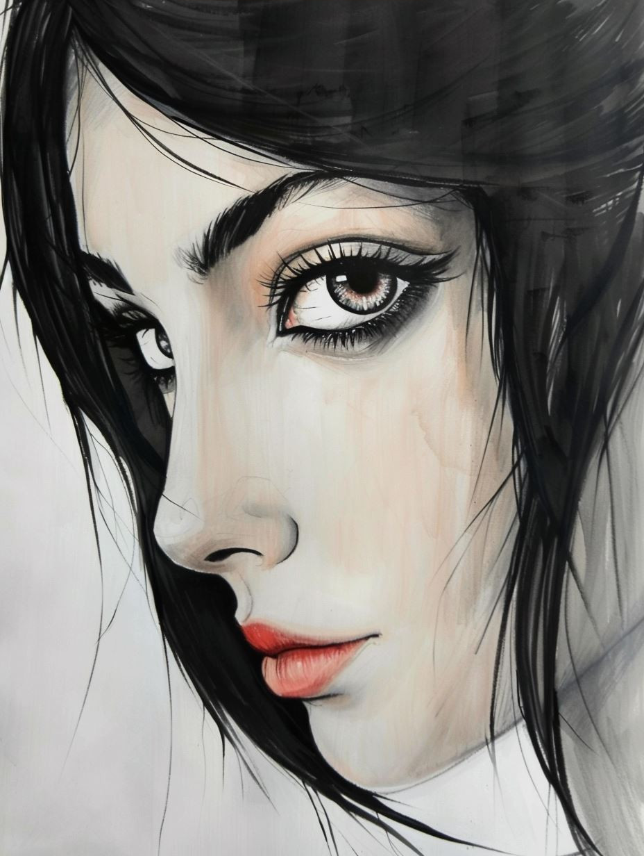 Ethereal Gazes: A Study of Feminine Grace - Image 3