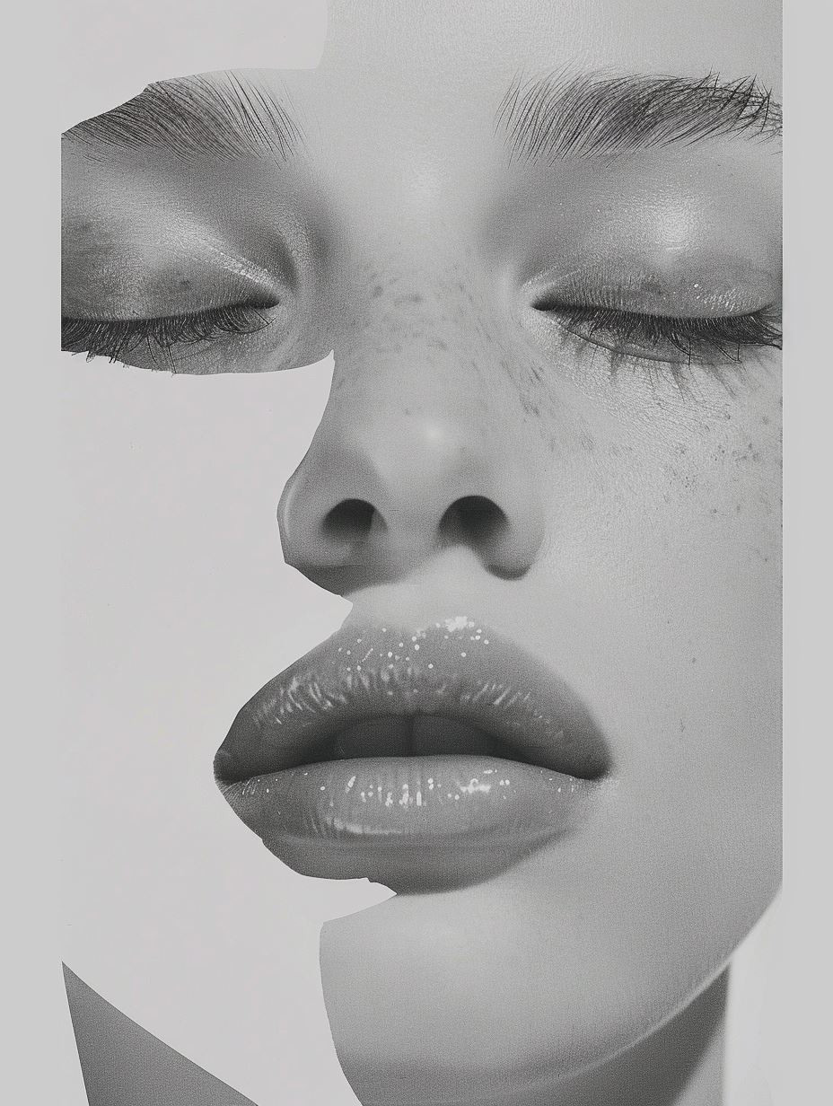 Monochrome Fragmented Portrait Study - Image 2