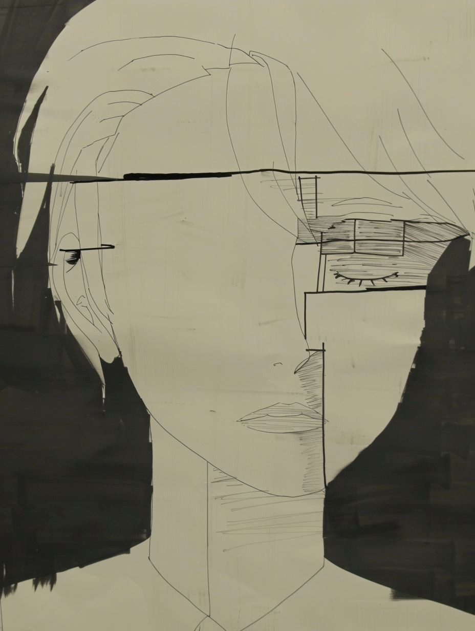 Fragmented Anime Portrait Study - Image 4